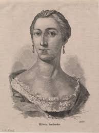 Elżbieta Drużbacka - rycina czarno-biała