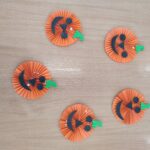 Papierowe dynie wykonane przez dzieci