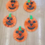 Papierowe dynie wykonane przez dzieci